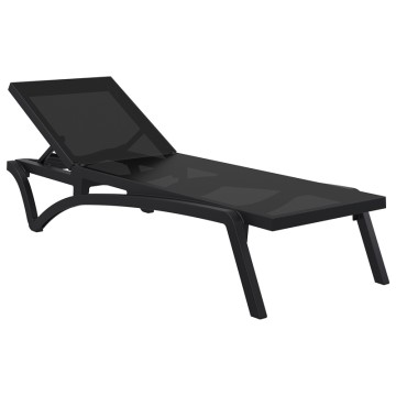 Ξαπλώστρα Siesta Pacific Black/Black 193X68X35εκ