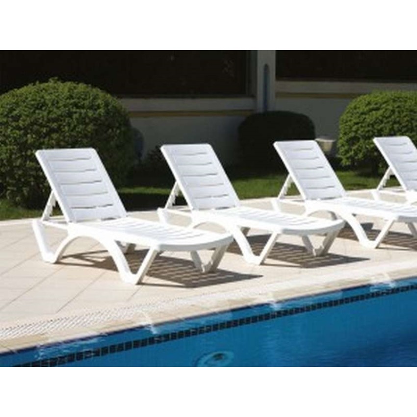 Ξαπλώστρα AQUA - Αναπαυτική Λευκή Ξαπλώστρα Siesta Ξαπλώστρα AQUA - Αναπαυτική Λευκή Ξαπλώστρα Siesta