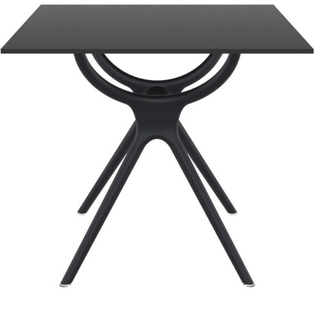 AIR ΤΡΑΠΕΖΙ 80Χ80Χ74εκ. BLACK LAMINATE 12mm