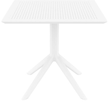 SKY WHITE 80X80X74εκ. ΤΡΑΠΕΖΙ ΠΟΛ/ΝΙΟΥ