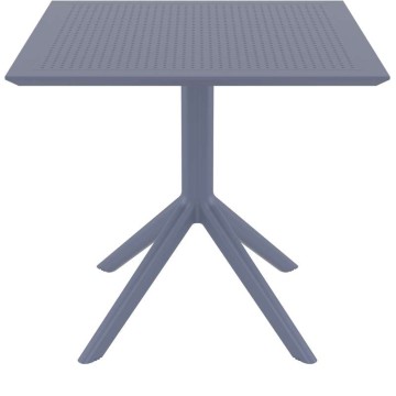 SKY DARK GREY 80X80X74εκ. ΤΡΑΠΕΖΙ ΠΟΛ/ΝΙΟΥ