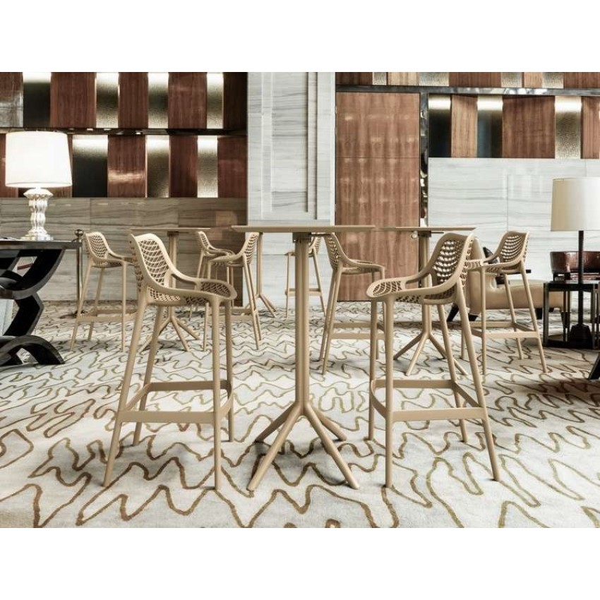 SKY TAUPE BAR 60Χ60Χ108εκ.ΠΤΥΣ/ΝΟ ΤΡΑΠ. ΠΟΛ/ΝΙΟΥ