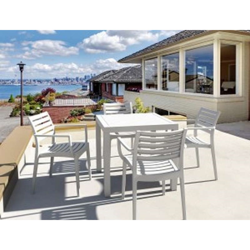 Πολυθρόνα ARTEMIS - Ασημί Γκρι Πολυπροπυλένιο Διαστάσεις : 58 x 58 x 82 εκ.