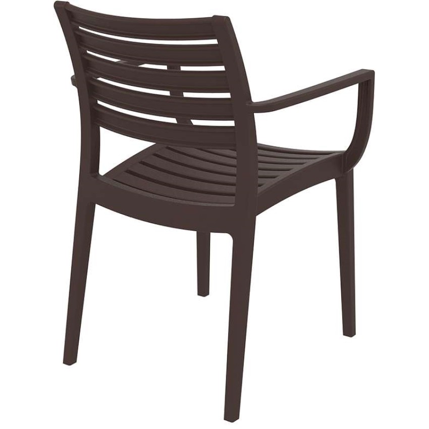 Πολυθρόνα ARTEMIS - Καφέ Πολυπροπυλένιο Διαστάσεις : 58 x 58 x 82 εκ.