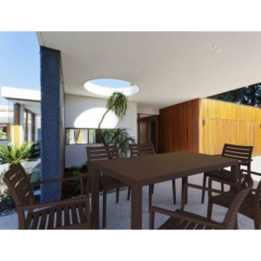 Πολυθρόνα ARTEMIS - Καφέ Πολυπροπυλένιο Διαστάσεις : 58 x 58 x 82 εκ.