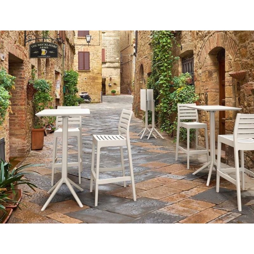 ARES ΣΚΑΜΠΟ ΜΠΑΡ75εκ. WHITE ΠΟΛ/ΝΙΟΥ