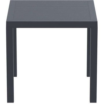 ARES ΤΡΑΠΕΖΙ 80Χ80Χ75εκ. DARK GREY ΠΟΛ/ΝΙΟΥ