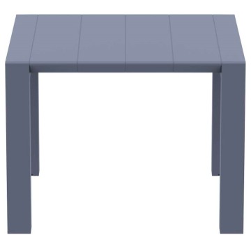 VEGAS DARK GREY 100X100/140Χ75εκ. ΕΠΕΚΤ. ΤΡΑΠΕΖΙ ΠΟΛ/ΝΙΟΥ