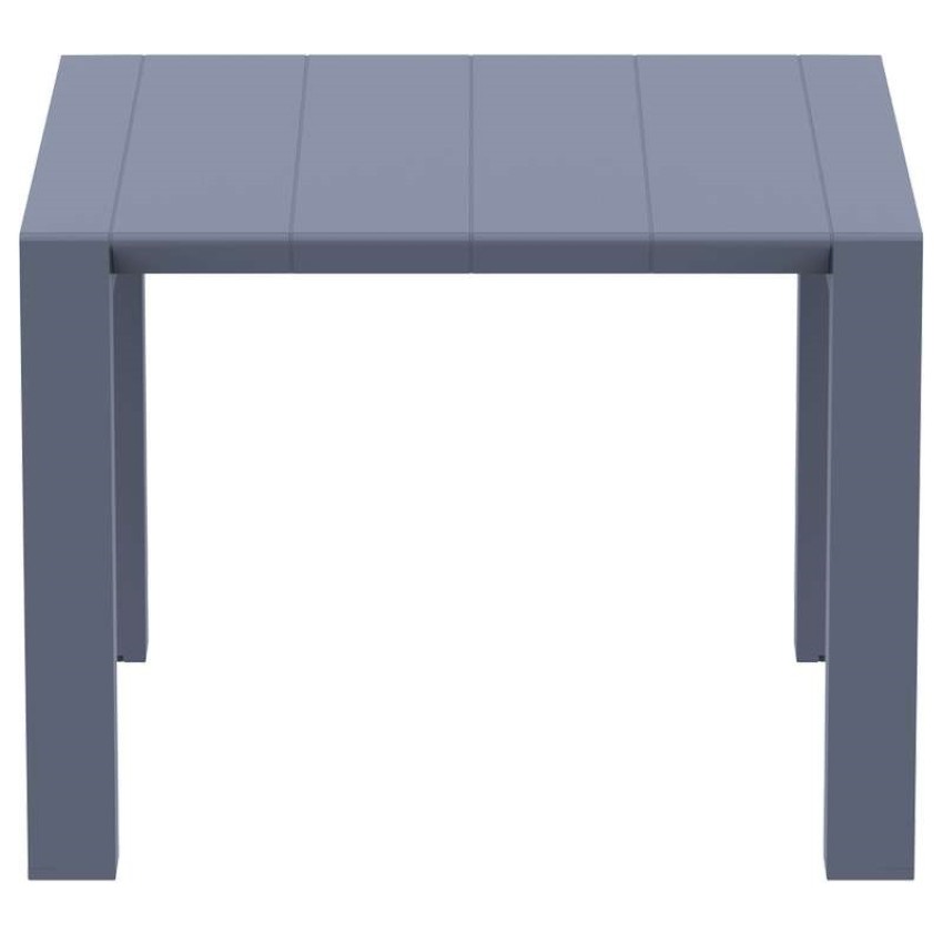 VEGAS DARK GREY 100X100/140Χ75εκ. ΕΠΕΚΤ. ΤΡΑΠΕΖΙ ΠΟΛ/ΝΙΟΥ