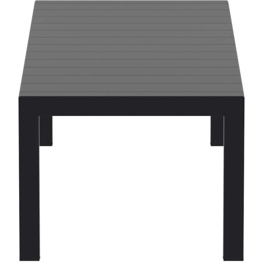 VEGAS BLACK 100X260/300Χ75εκ. ΕΠΕΚΤ.ΤΡΑΠΕΖΙ ΠΟΛ/ΝΙΟΥ