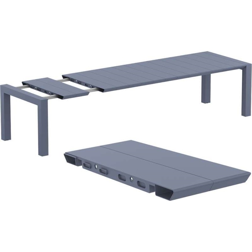 VEGAS DARK GREY 100X260/300Χ75εκ. ΕΠΕΚΤ.ΤΡΑΠΕΖΙ ΠΟΛ/ΝΙΟΥ