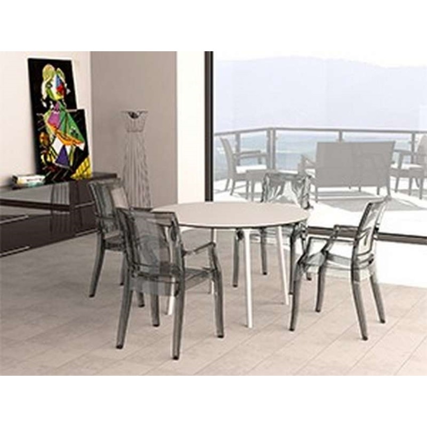 Πολυθρόνα ARTHUR - Ακρυλικό Μαύρο Διαφανές 56 x 60 x 91εκ.
