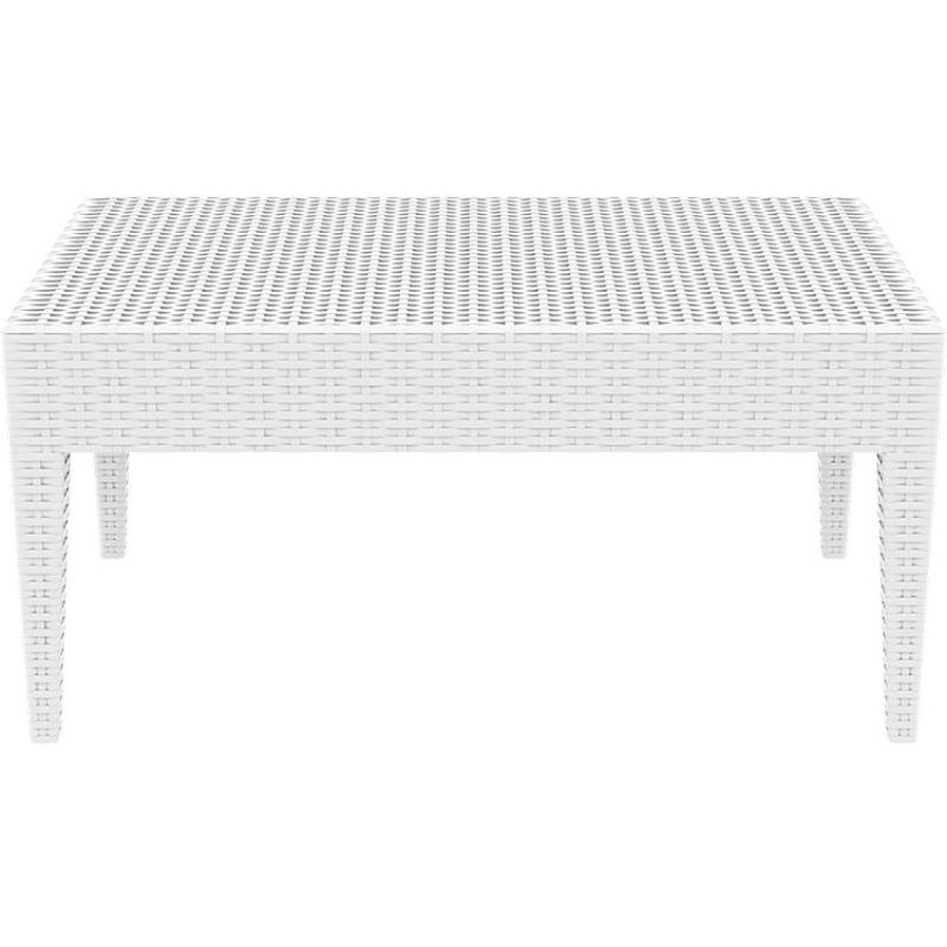 MIAMI WHITE ΤΡΑΠΕΖΙ 92Χ53Χ45εκ. ΠΟΛ/ΝΙΟΥ