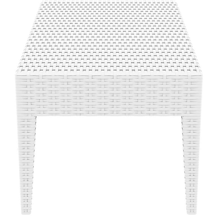 MIAMI WHITE ΤΡΑΠΕΖΙ 92Χ53Χ45εκ. ΠΟΛ/ΝΙΟΥ