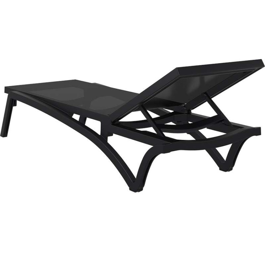 Ξαπλώστρα Siesta Pacific Black/Black 193X68X35εκ Ξαπλώστρα Siesta Pacific Black/Black 193X68X35εκ