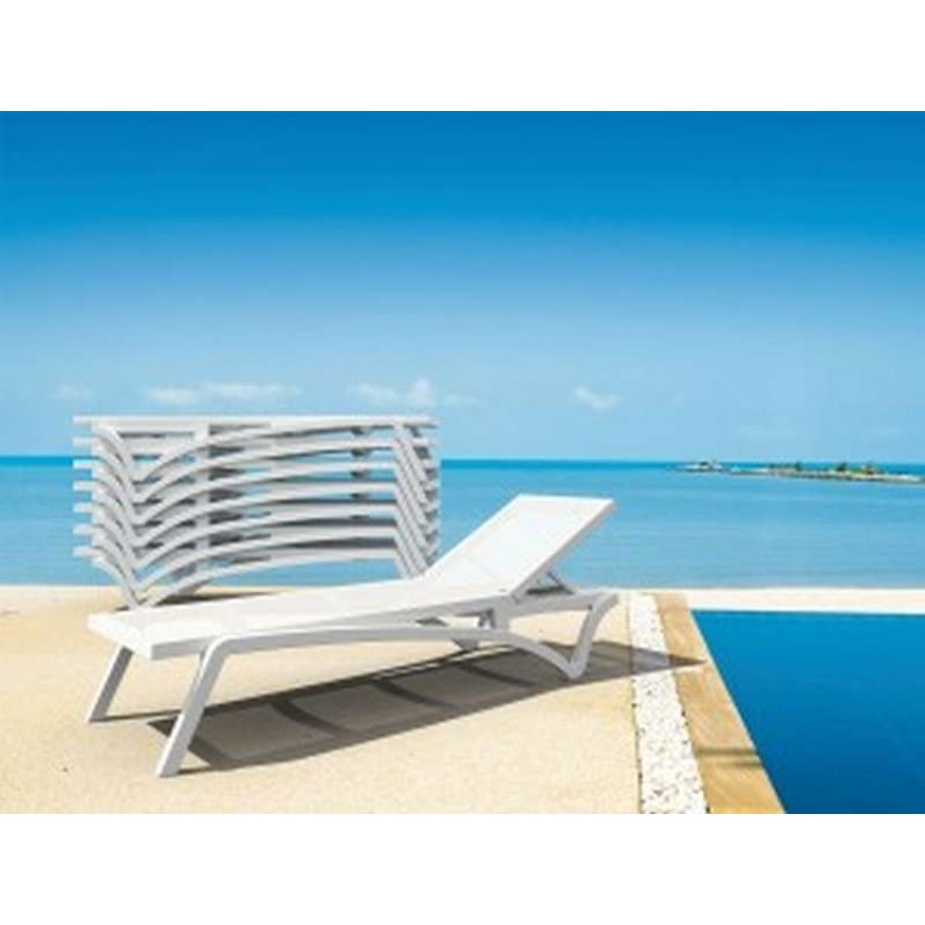 PACIFIC Ξαπλώστρα Λευκή 193X68X35εκ PACIFIC Ξαπλώστρα Λευκή 193X68X35εκ