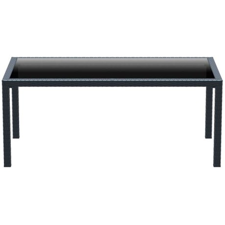 TAHITI DARK GREY 180Χ94Χ75εκ. ΤΡΑΠΕΖΙ ΜΕ ΤΖΑΜΙ ΠΟΛ/ΝΙΟΥ