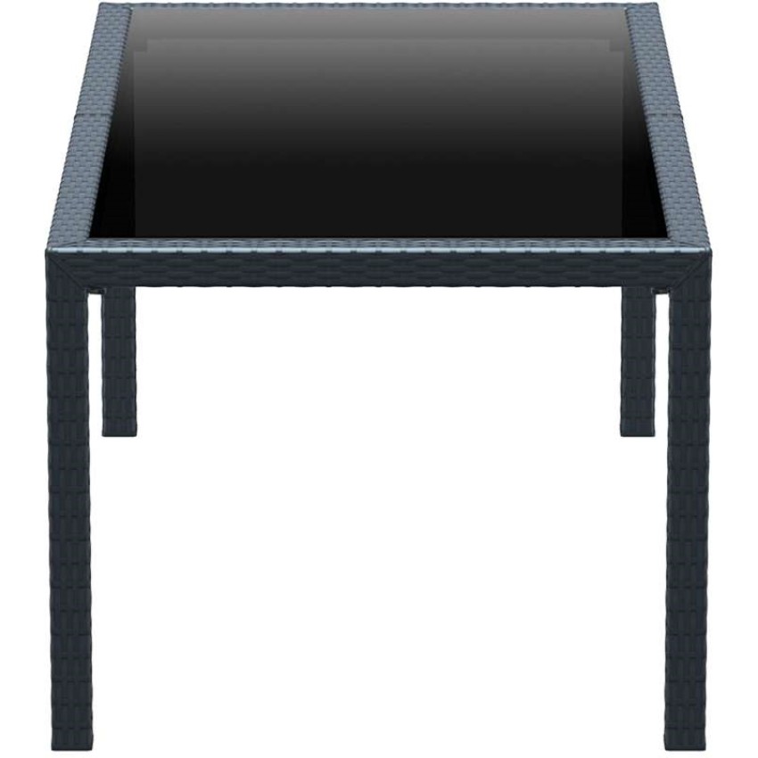 TAHITI DARK GREY 180Χ94Χ75εκ. ΤΡΑΠΕΖΙ ΜΕ ΤΖΑΜΙ ΠΟΛ/ΝΙΟΥ