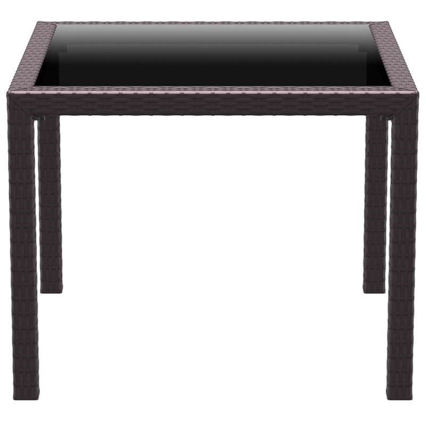 BALI BROWN 94Χ94Χ75εκ. ΤΡΑΠΕΖΙ ΜΕ ΤΖΑΜΙ ΠΟΛ/ΝΙΟΥ