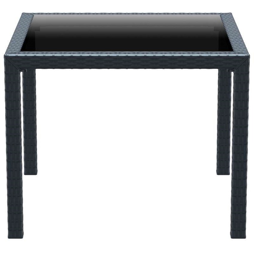 BALI DARK GREY 94Χ94Χ75εκ.ΤΡΑΠΕΖΙ ΜΕ ΤΖΑΜΙ ΠΟΛ/ΝΙΟΥ