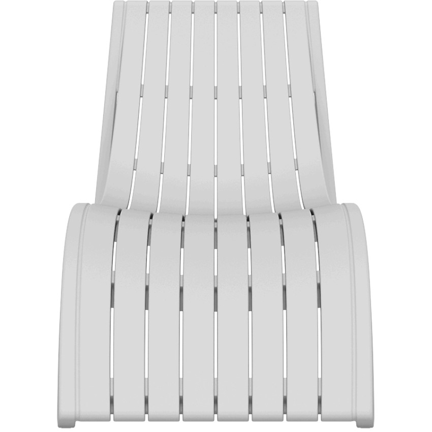 Λευκή Ξαπλώστρα SLIM 72X180X70εκ