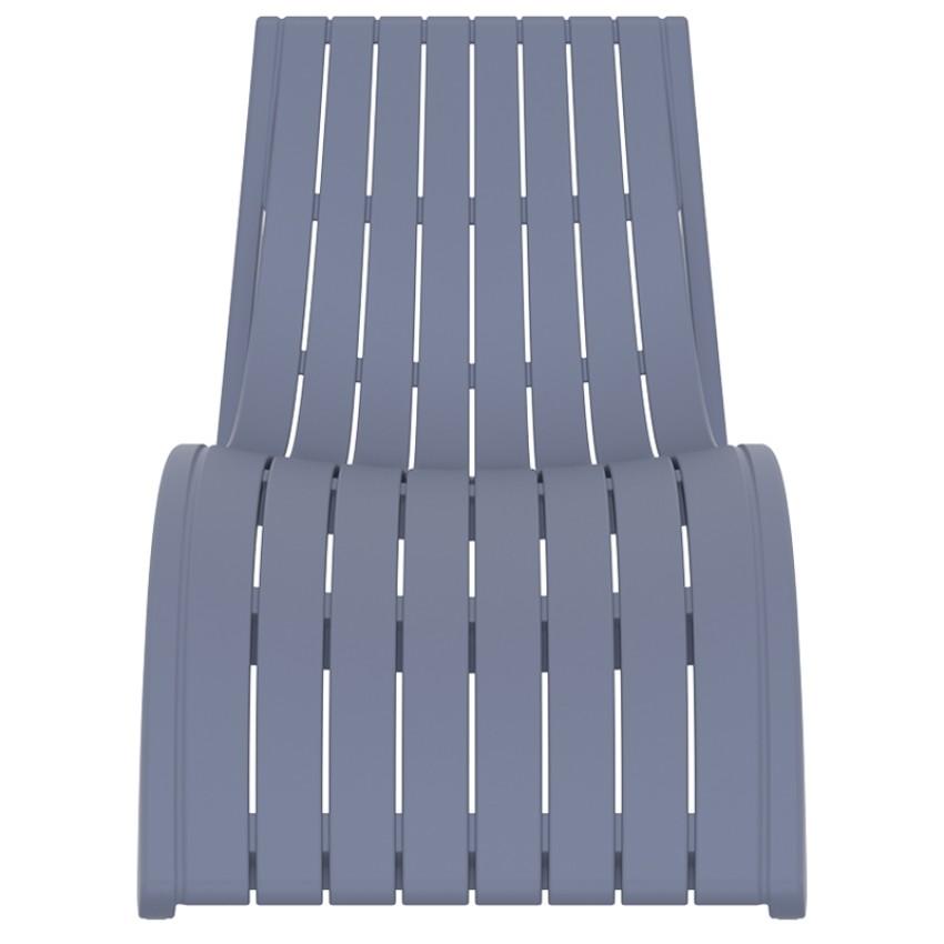 Ξαπλώστρα SLIM σε Χρώμα Σκούρο Γκρ 72X180X70εκφ