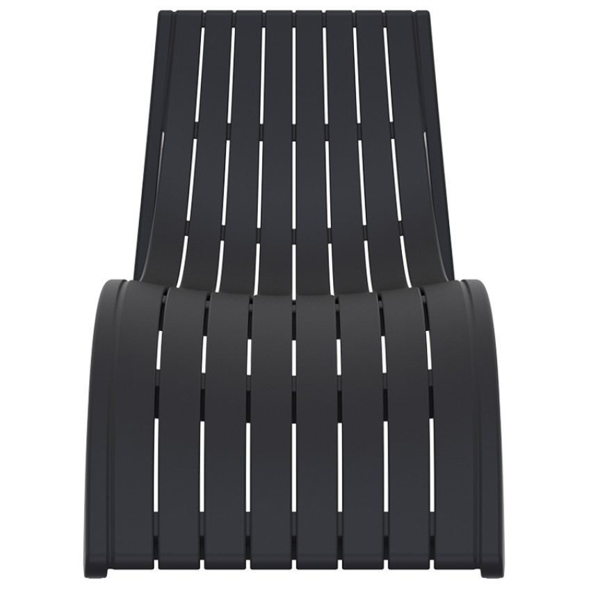 Μαύρη Κομψότητα Ξαπλώστρα SLIM 72X180X70εκ