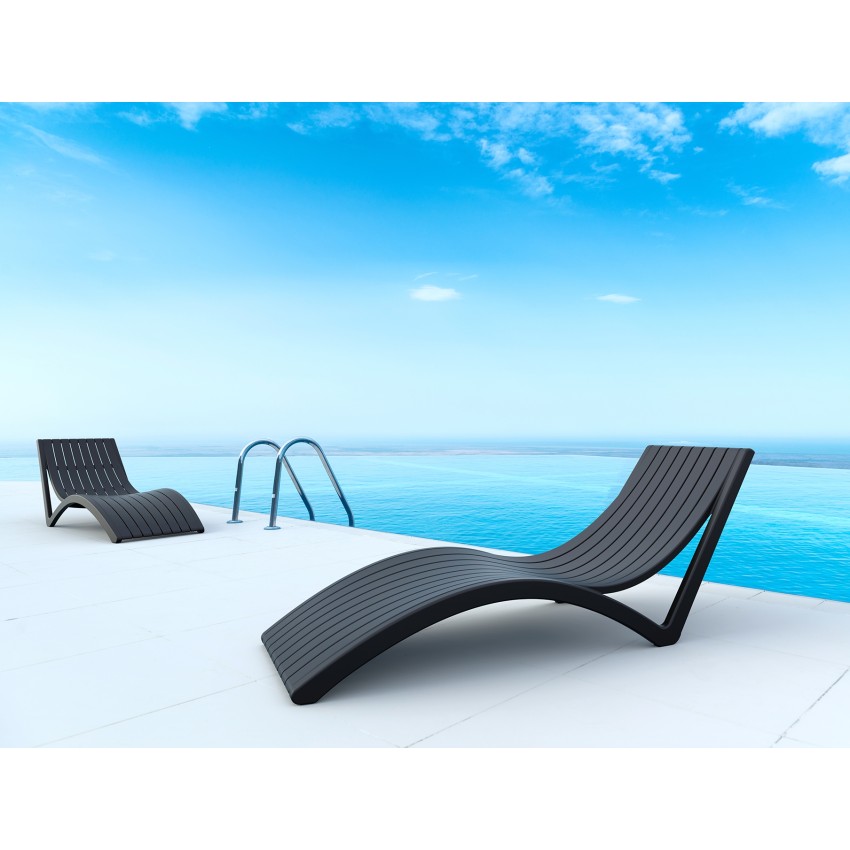 Μαύρη Κομψότητα Ξαπλώστρα SLIM 72X180X70εκ