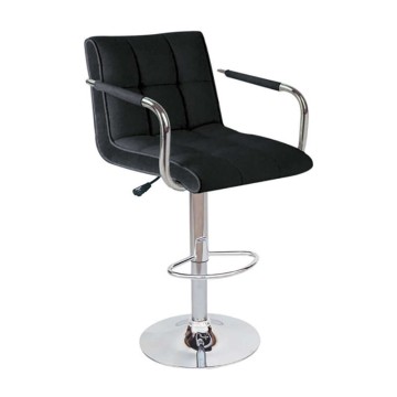 Σκαμπό Μπάρ 2τμχ Bar54 Μαύρο Pu 52x51x110εκ.