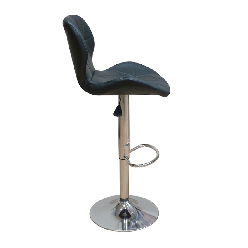 Σκαμπό Μπάρ 2τμχ Bar91 Μαύρο Pu 39x39x101εκ.