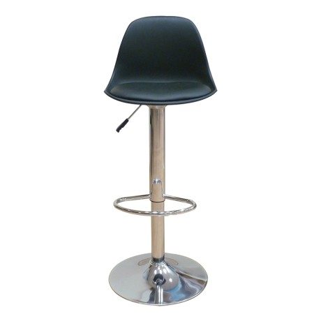 Σκαμπό Μπάρ 2τμχ Bar92 Black Pu/Pp 37x33x110εκ.