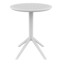 SKY WHITE Φ60X74εκ. ΤΡΑΠΕΖΙ ΠΤΥΣ/ΝΟ ΠΟΛ/ΝΙΟΥ