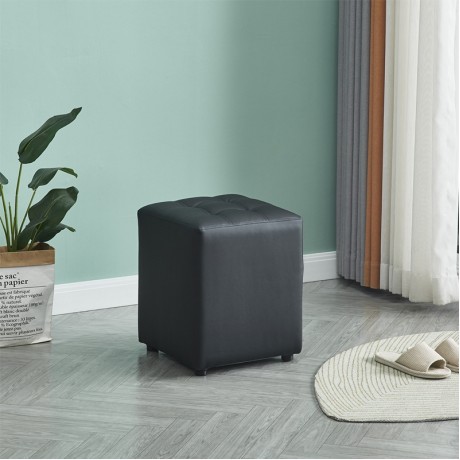 CUBE BLACK PU ΣΚΑΜΠΟ 35X35X42εκ.