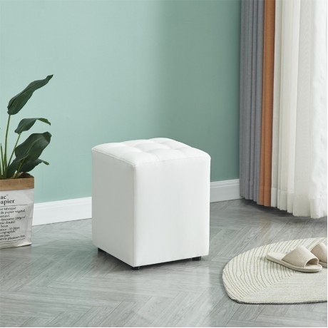 CUBE WHITE PU ΣΚΑΜΠΟ 35X35X42εκ.