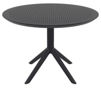 SKY BLACK Φ105X74εκ. ΤΡΑΠΕΖΙ ΠΟΛ/ΝΙΟΥ