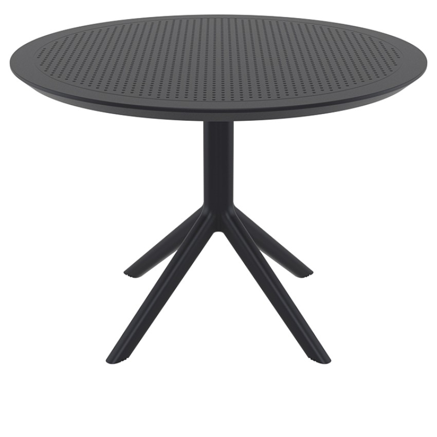 SKY BLACK Φ105X74εκ. ΤΡΑΠΕΖΙ ΠΟΛ/ΝΙΟΥ