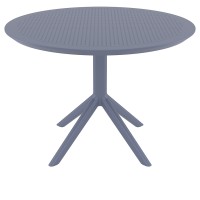 SKY DARK GREY Φ105X74εκ. ΤΡΑΠΕΖΙ ΠΟΛ/ΝΙΟΥ