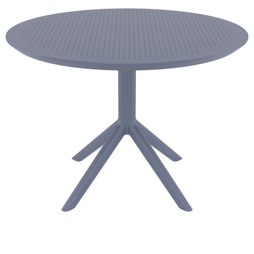 SKY DARK GREY Φ105X74εκ. ΤΡΑΠΕΖΙ ΠΟΛ/ΝΙΟΥ