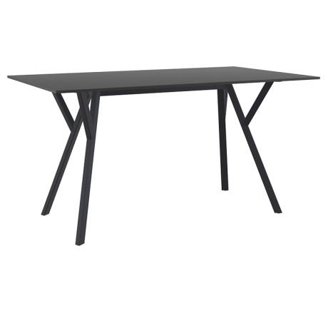 MAX ΤΡΑΠΕΖΙ 140X80Χ74εκ. BLACK LAMINATE 12mm