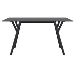 MAX ΤΡΑΠΕΖΙ 140X80Χ74εκ. BLACK LAMINATE 12mm