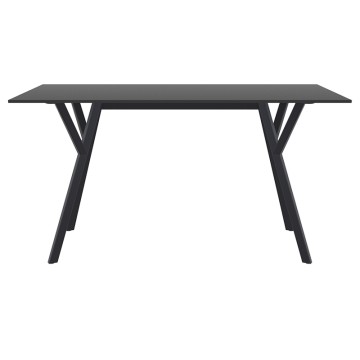 MAX ΤΡΑΠΕΖΙ 140X80Χ74εκ. BLACK LAMINATE 12mm