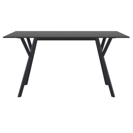 MAX ΤΡΑΠΕΖΙ 140X80Χ74εκ. BLACK LAMINATE 12mm