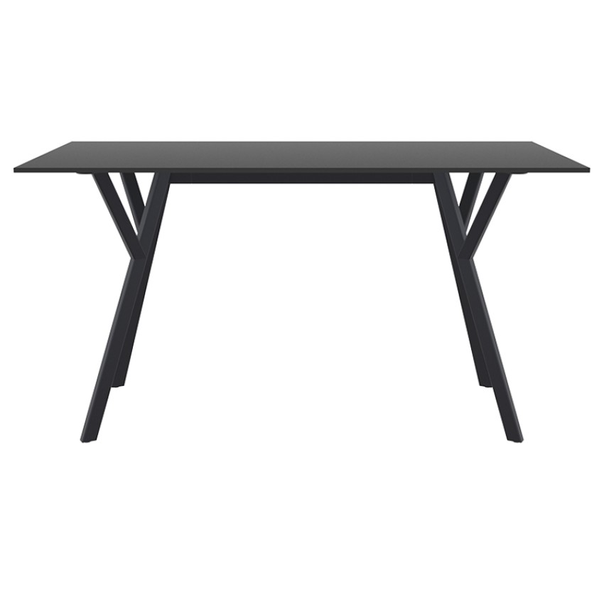 MAX ΤΡΑΠΕΖΙ 140X80Χ74εκ. BLACK LAMINATE 12mm