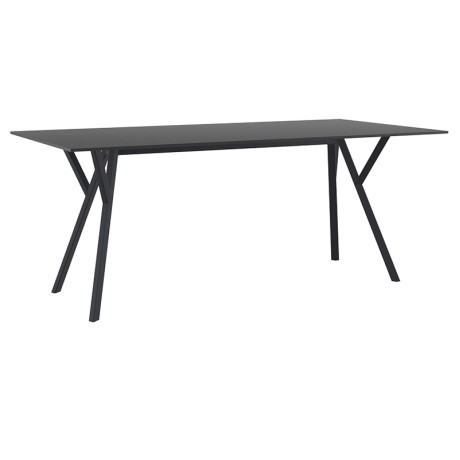 MAX ΤΡΑΠΕΖΙ 180X90Χ74εκ. BLACK LAMINATE 12mm
