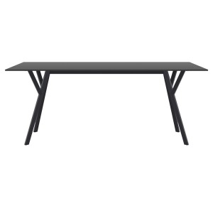 MAX ΤΡΑΠΕΖΙ 180X90Χ74εκ. BLACK LAMINATE 12mm