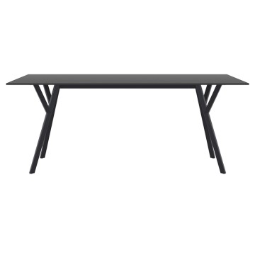 MAX ΤΡΑΠΕΖΙ 180X90Χ74εκ. BLACK LAMINATE 12mm