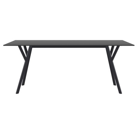MAX ΤΡΑΠΕΖΙ 180X90Χ74εκ. BLACK LAMINATE 12mm