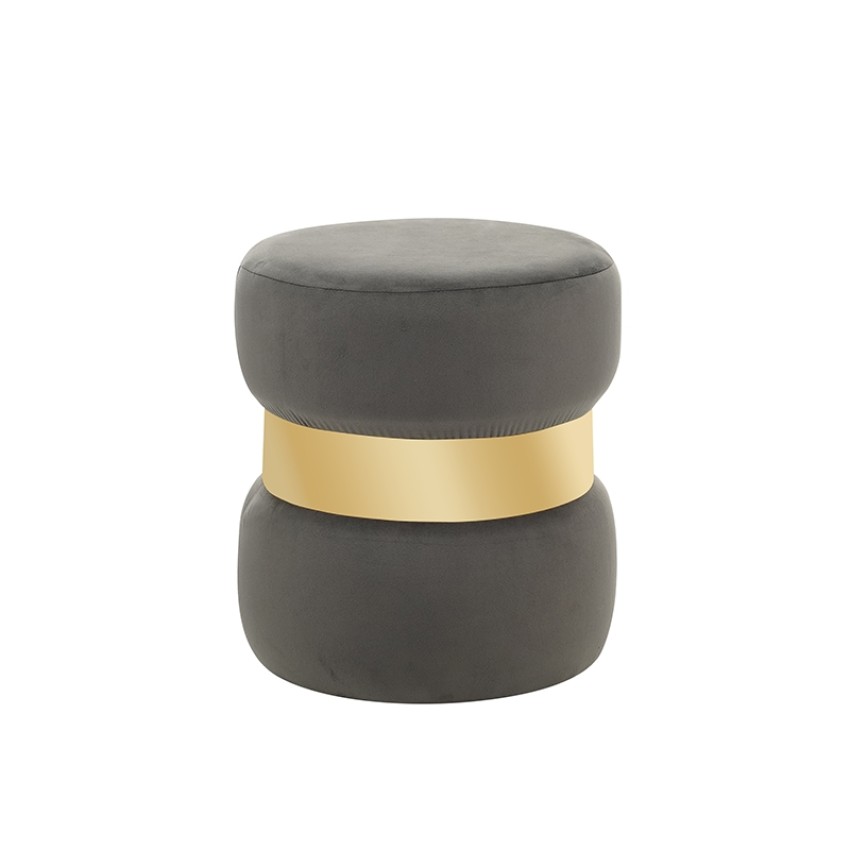 LINDA/R ΣΚΑΜΠΟ GREY VELVET ΥΦΑΣΜΑ Φ.37Χ43εκ. LINDA/R ΣΚΑΜΠΟ GREY VELVET ΥΦΑΣΜΑ Φ.37Χ43εκ.