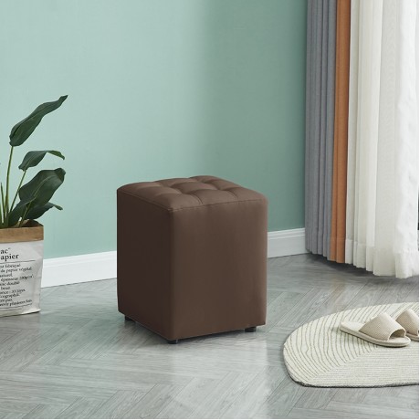 CUBE BROWN PU ΣΚΑΜΠΟ 35X35X42εκ.