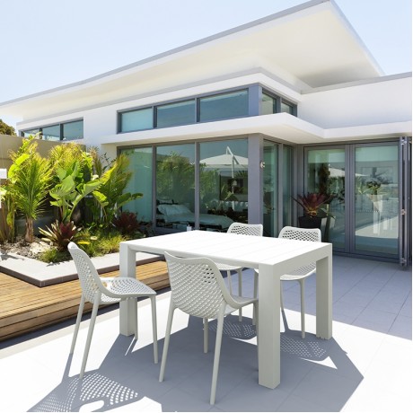 Σετ Τραπεζαρίας 5τμχ Vegas Air White 100X100/140Χ75εκ.